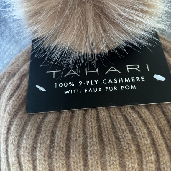 cashmere pompom beanie - Picture 2 of 3